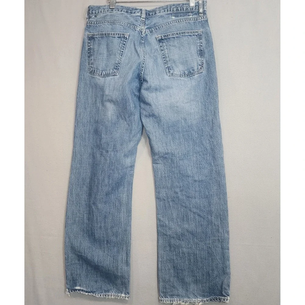 Banana Republic Relaxed Fit Jeans Light Wash Distressed Men 32x30